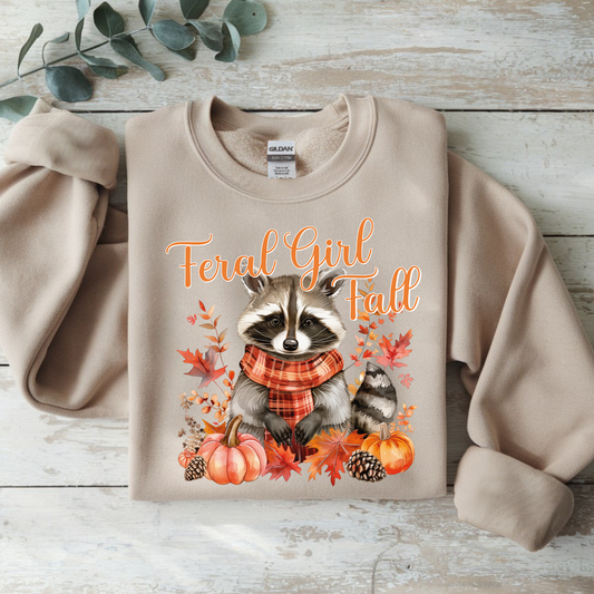 Feral Girl Fall Sweatshirt | Cozy Autumn Crewneck
