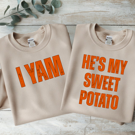 I Yam / Sweet Potato Sweatshirt – Fall Couple