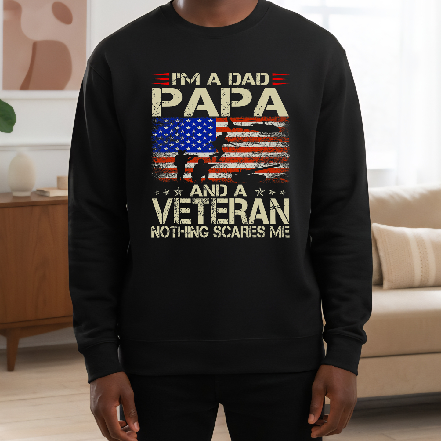 Dad, Papa, and Veteran Sweatshirt