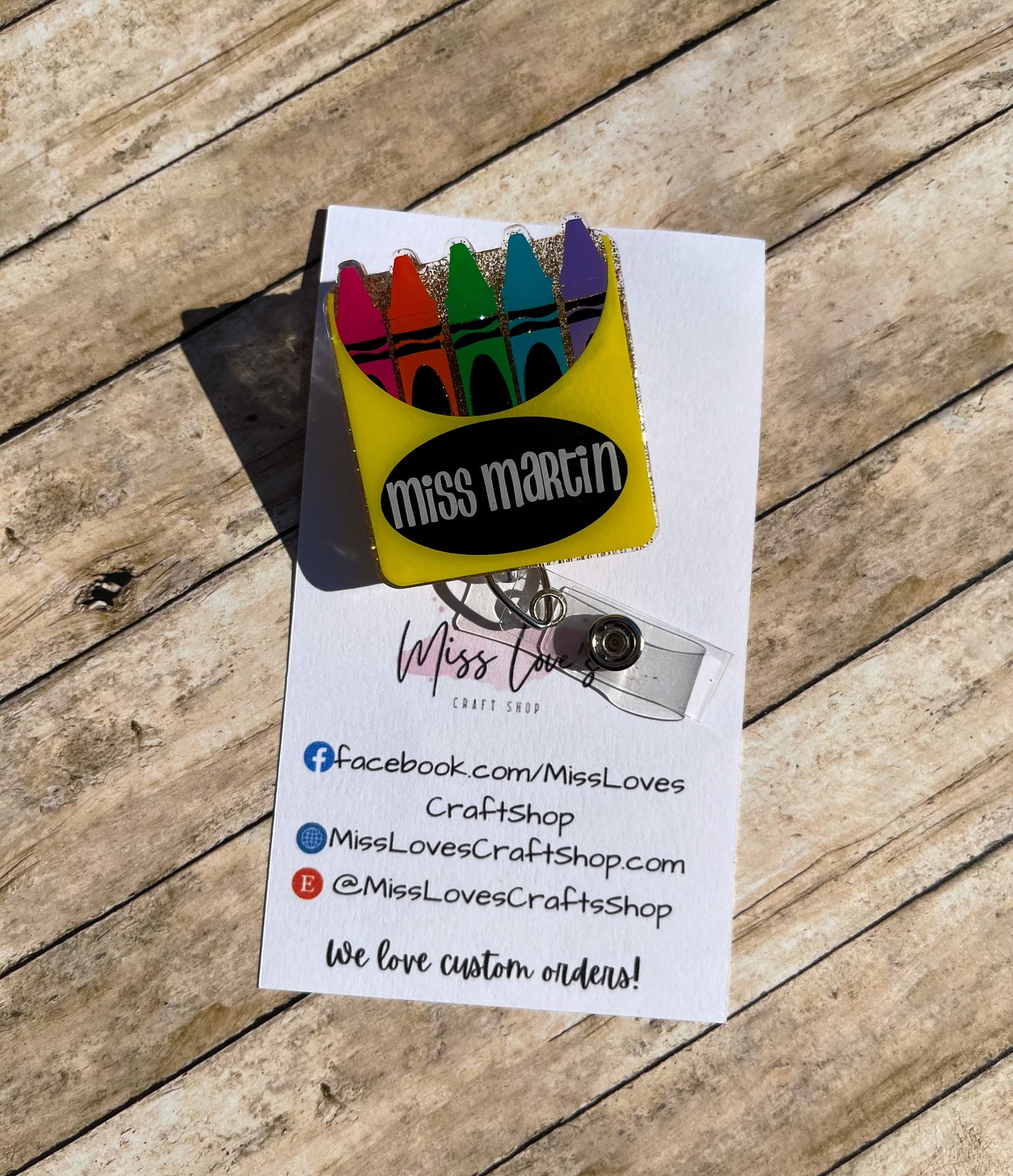 Crayon Box Badge Reel